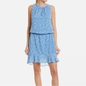 Joie Sabera Blue Floral Sleeveless Dress